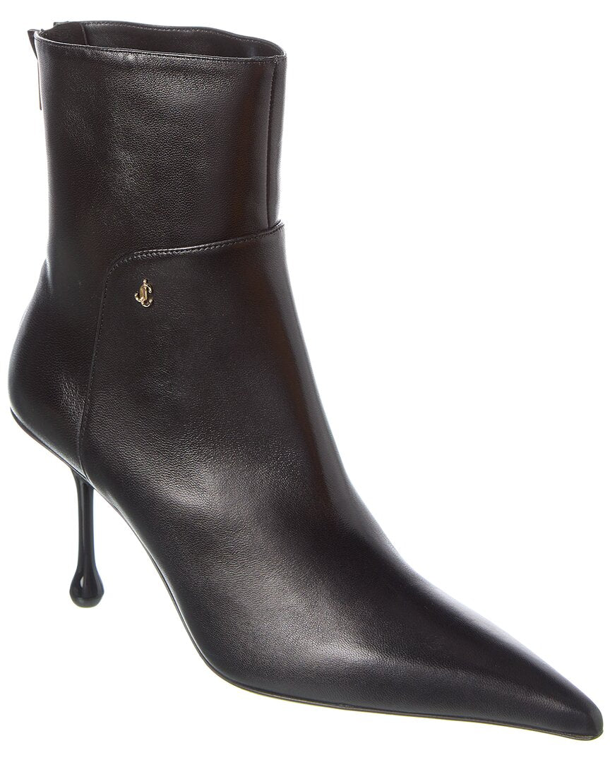 Jimmy Choo Cycas Ab 80 Leather Bootie Black