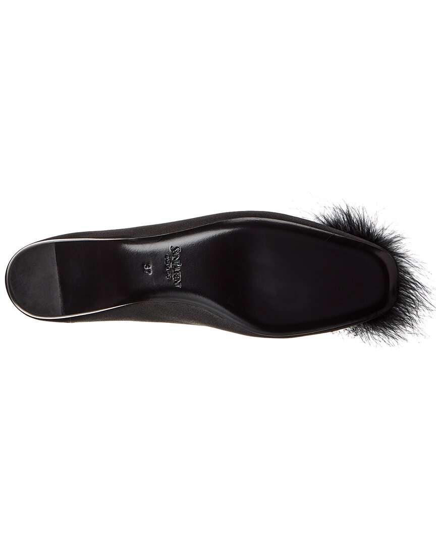 Saint Laurent Lido Satin Flat