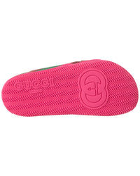 Gucci Web Crossover Rubber Sandal
