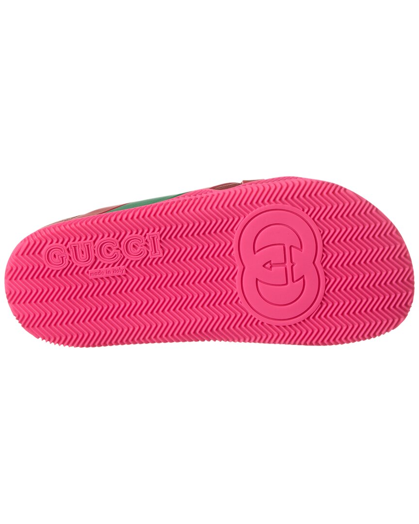 Gucci Web Crossover Rubber Sandal