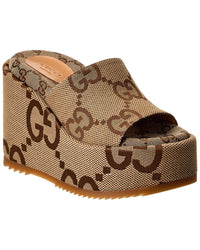 Gucci Gg Canvas Platform Sandal