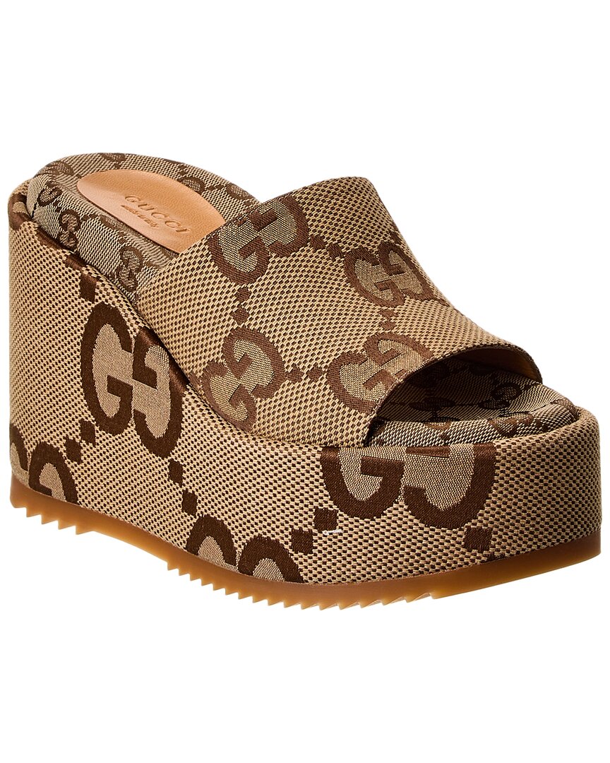 Gucci Gg Canvas Platform Sandal