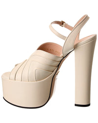 Gucci Gucci Leather Platform Sandal