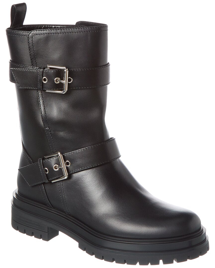 Gianvito Rossi Thiago Leather Boot Black