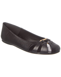 Ferragamo Leather Flat Black 5.5