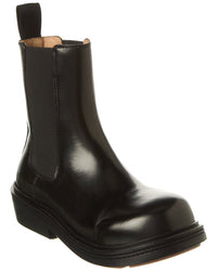 Bottega Veneta Fireman Leather Bootie Black