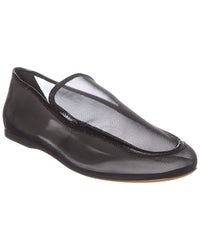 Khaite Mesh & Leather Loafer Black