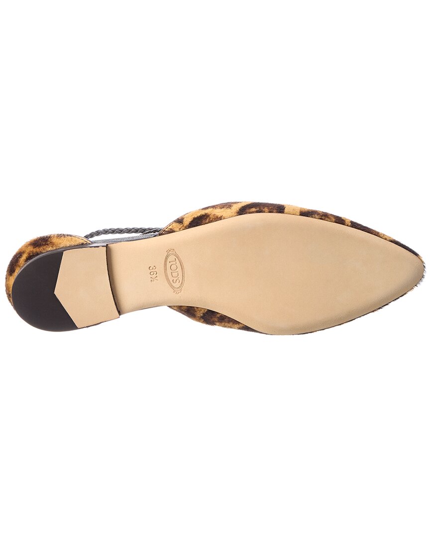 Tod's T-Ring Haircalf Flat