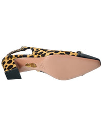 Aquazzura Nikki Cavallino 50 Haircalf Slingback Pump