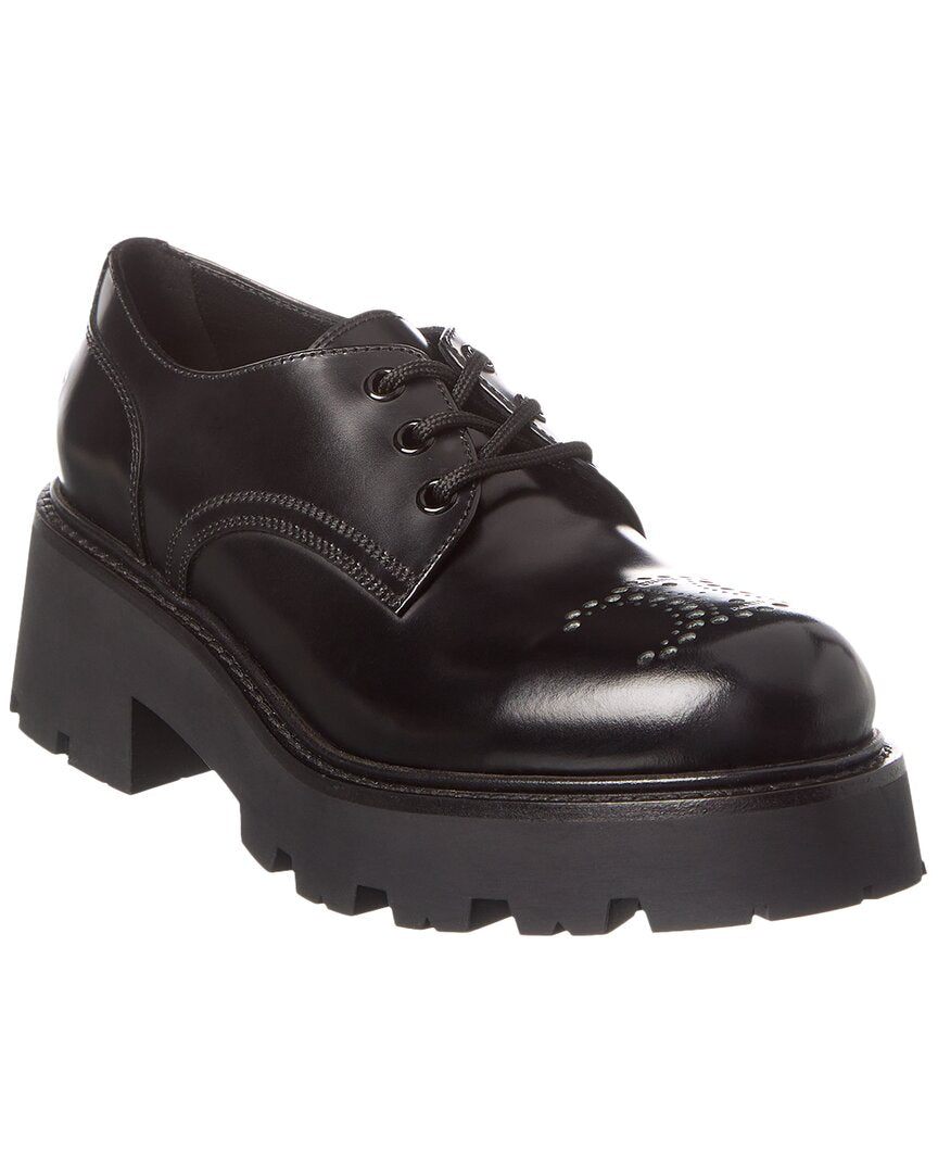 Celine Triomphe Leather Derby Black