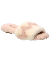Aquazzura Nomade Shearling Sandal Pink