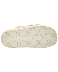 Gucci Gucci Gg Canvas & Leather Platform Sandal