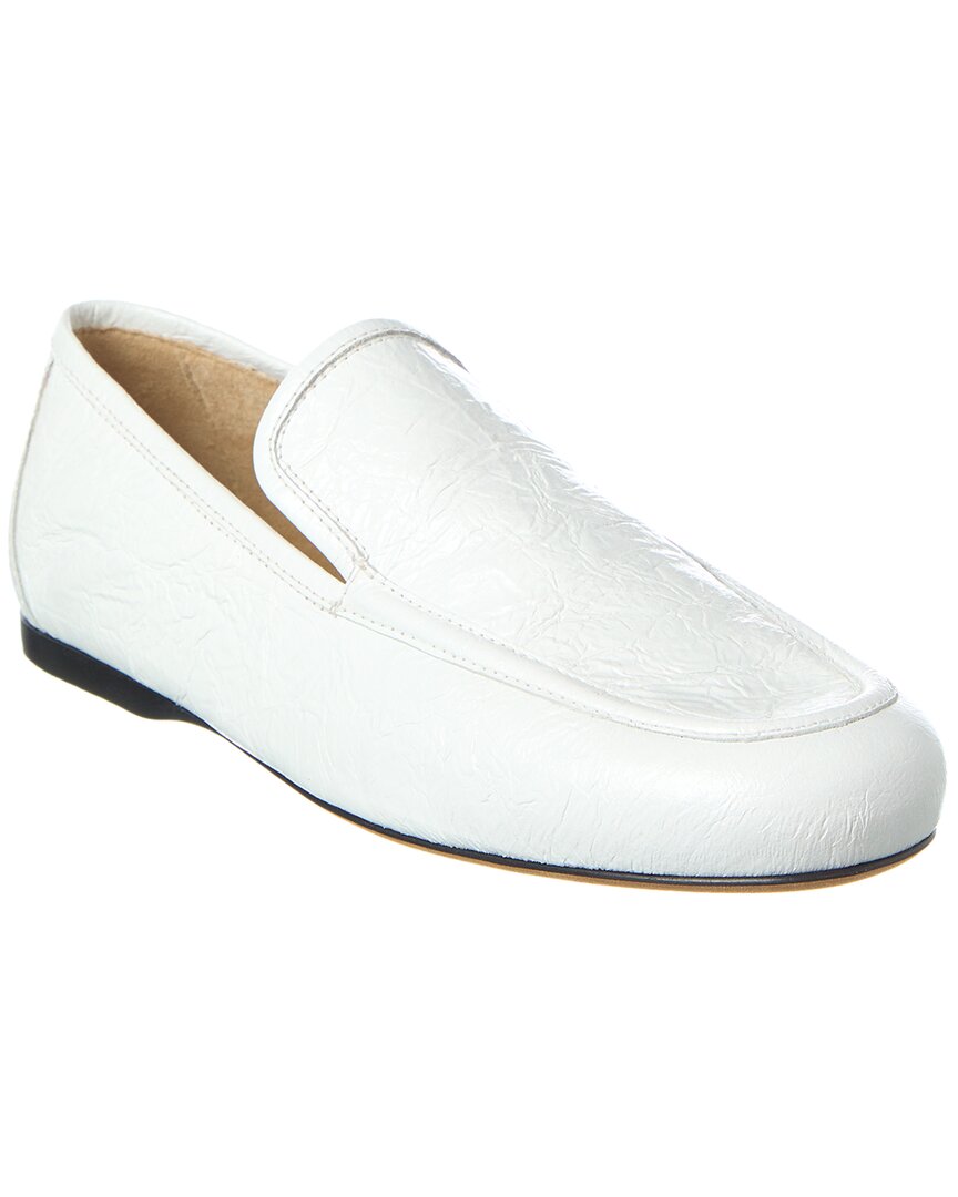 Khaite Alessia Leather Loafer White