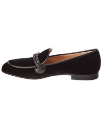 Gianvito Rossi Belem Velvet & Leather Loafer