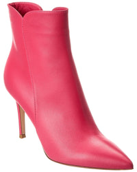 Gianvito Rossi Levy 85 Leather Bootie Pink