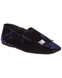 Sergio Rossi Sr1 Velvet Loafer 37 Blue