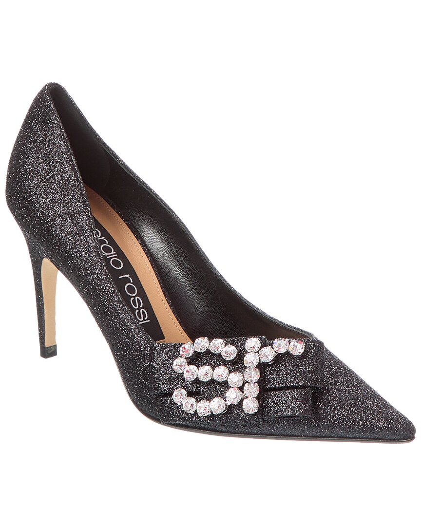 Sergio Rossi Sr Glitter Pump Black