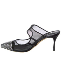 Sergio Rossi Satin & Mesh Pump