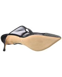 Sergio Rossi Satin & Mesh Pump