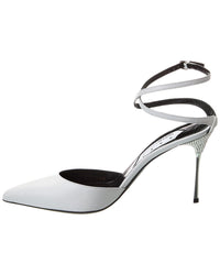 Sergio Rossi Satin Ankle Wrap Pump