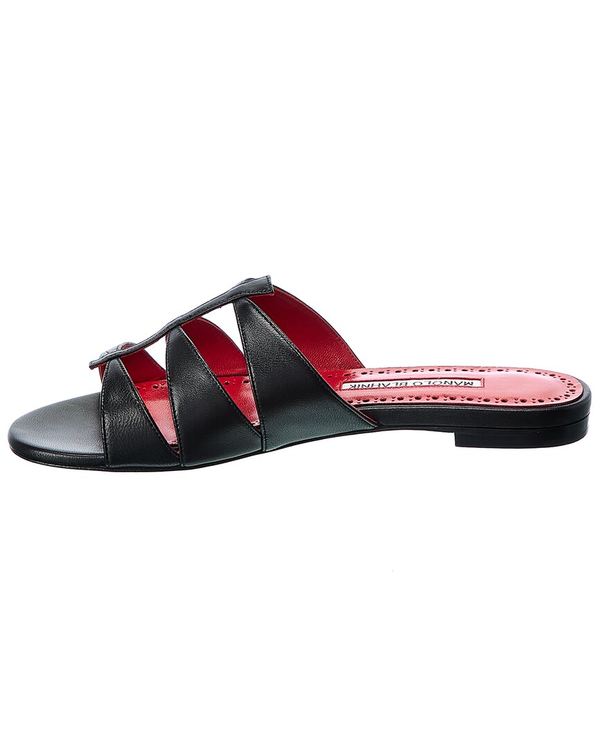 Manolo Blahnik Noorasan Leather Sandal