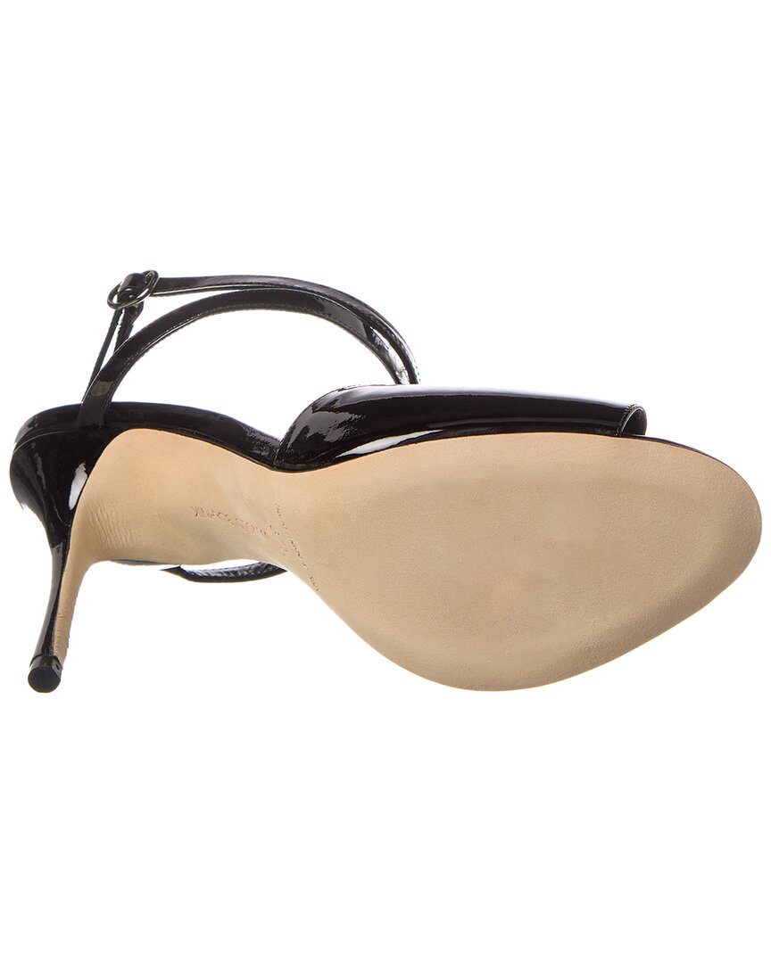 サンダル・ミュール MANOLO BLAHNIK HOURANI PATENT LEATHER SANDALS MANOLO BLAHNIK - 105mm Hourani Patent Leather Sandals Manolo