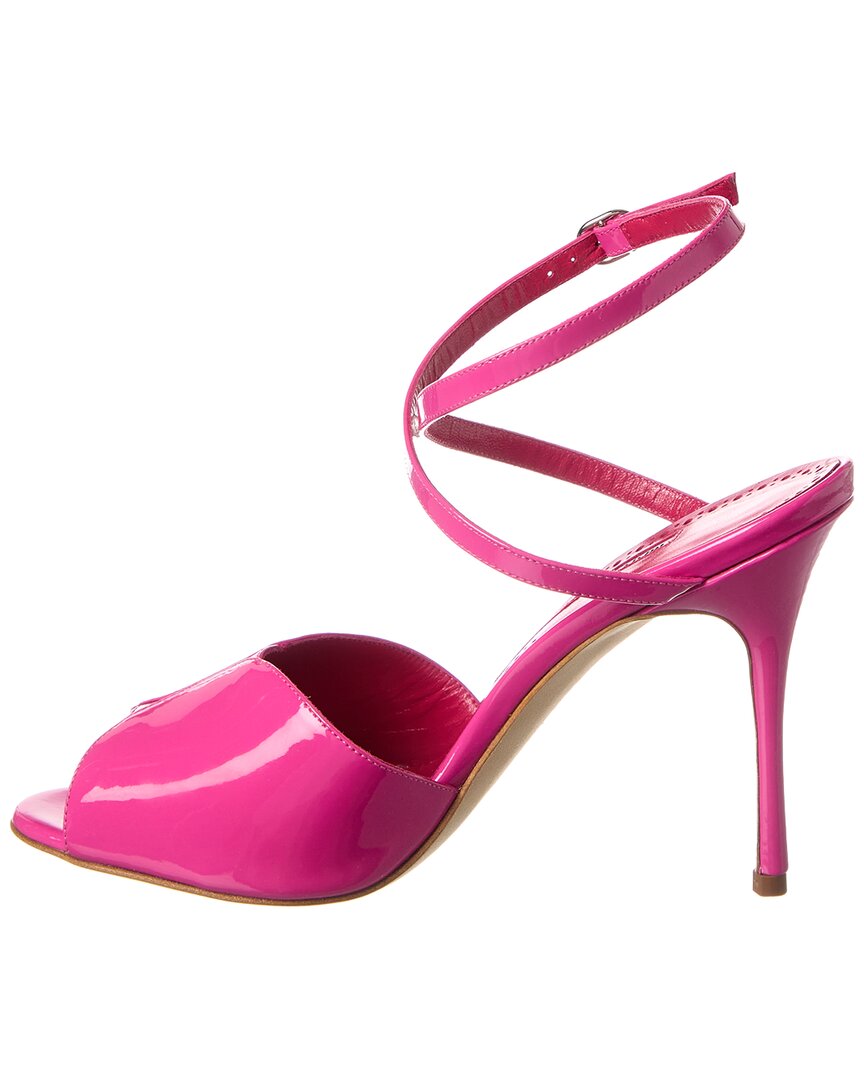 【関税&送料込】Manolo Blahnik Hourani Patent Leather Sandal Manolo Blahnik Hourani 100 Patent Sandal | ShopSimon