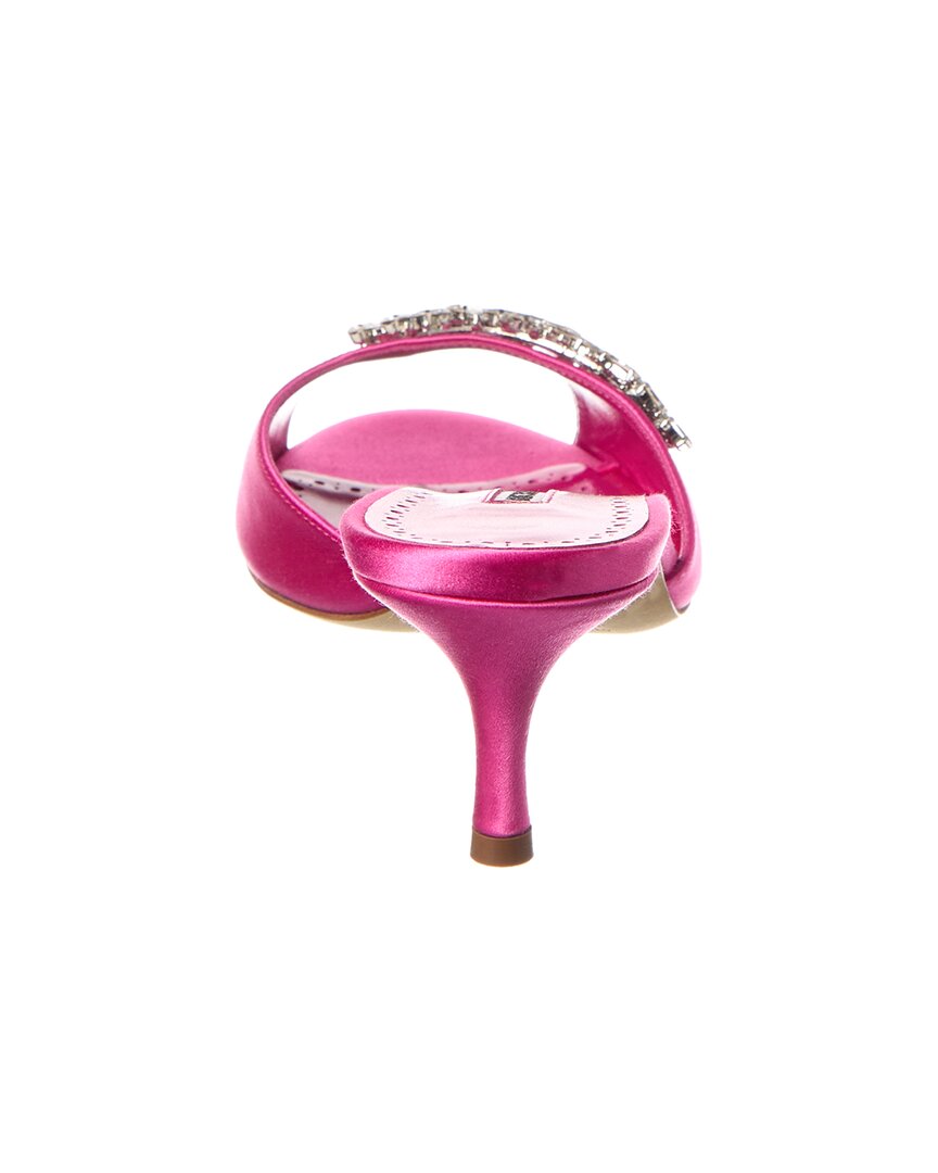Manolo Blahnik サンダル ピンク ビジュー 36 Manolo Blahnik Lumada 50 Satin Mule – Bluefly