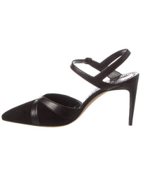 Manolo Blahnik Aristida 90 Suede & Leather Pump