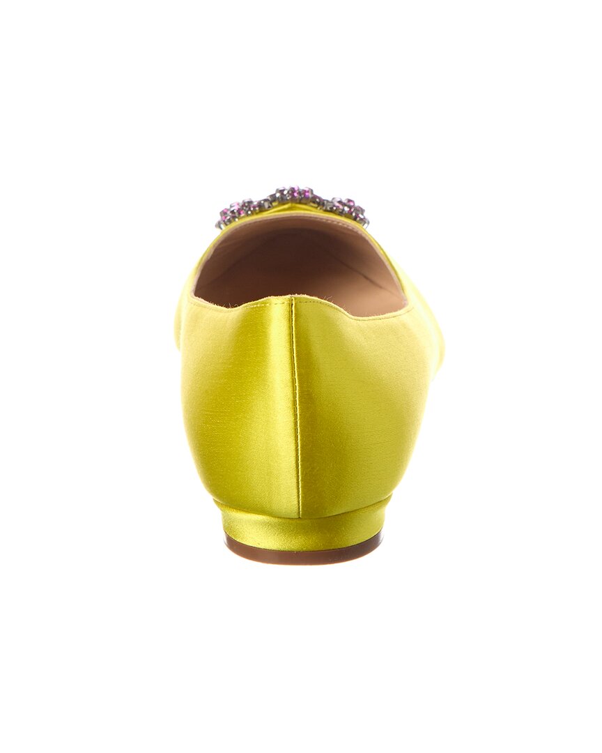 Manolo Blahnik Hangisi Satin Flat