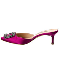 Manolo Blahnik Hangisimu 50 Satin Mule