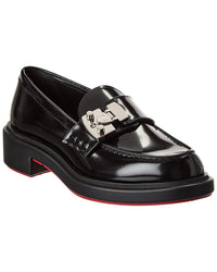 Christian Louboutin Urban Moc Lock Leather Loafer Black
