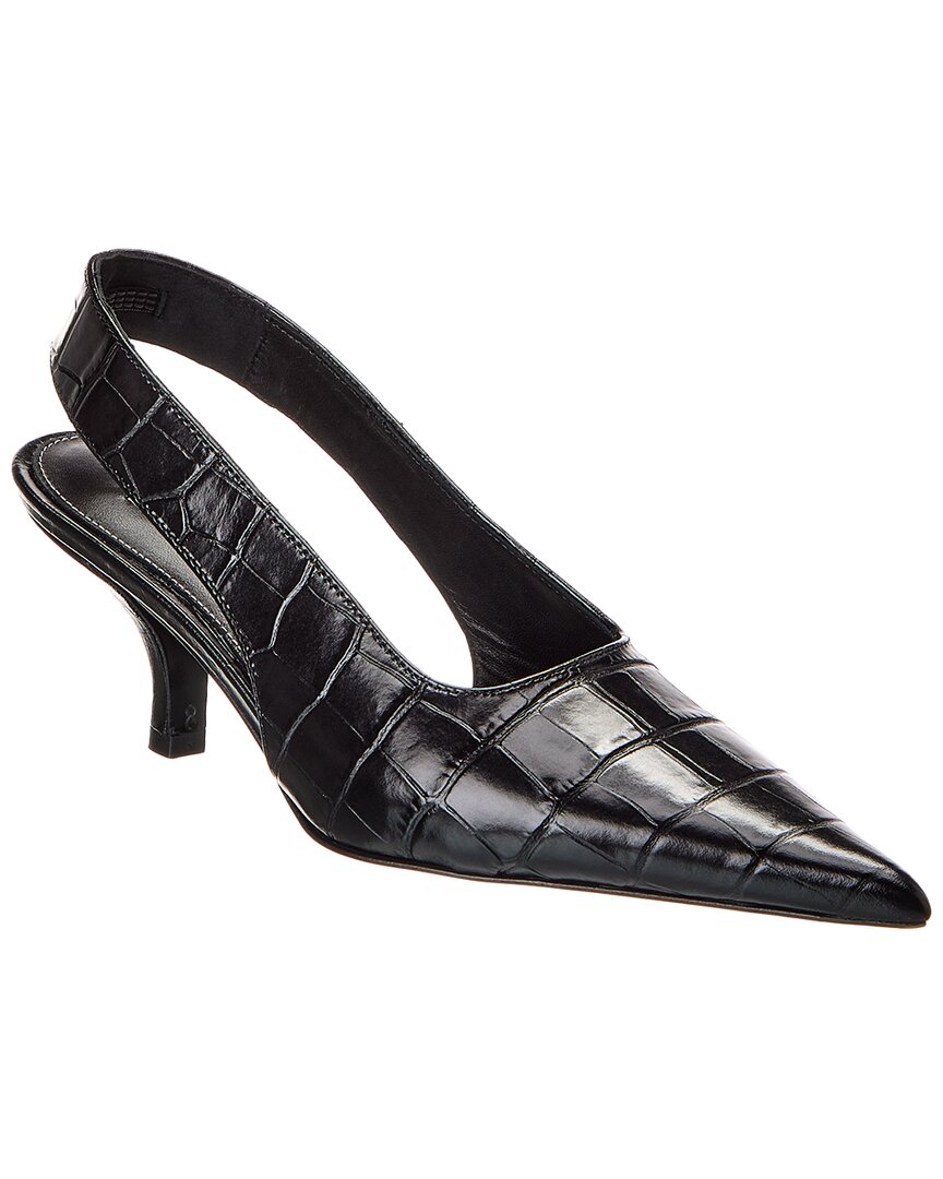 サンダル・ミュール Giannico FW21 LEATHER PUMP (GI0230.10CP_30918057) 22élevé Croc-Embossed Leather Slingback Pumps | Saks Fifth
