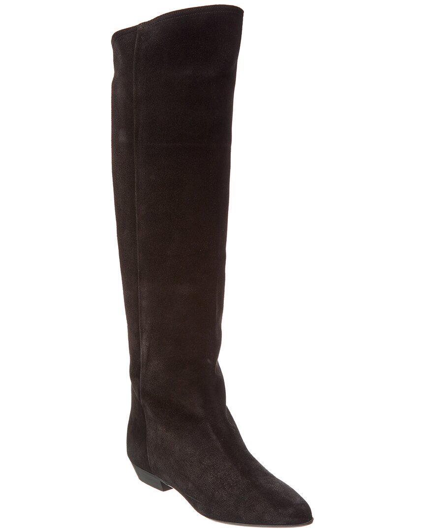 Isabel Marant Skarlet Suede Knee-High Boot 36 Black