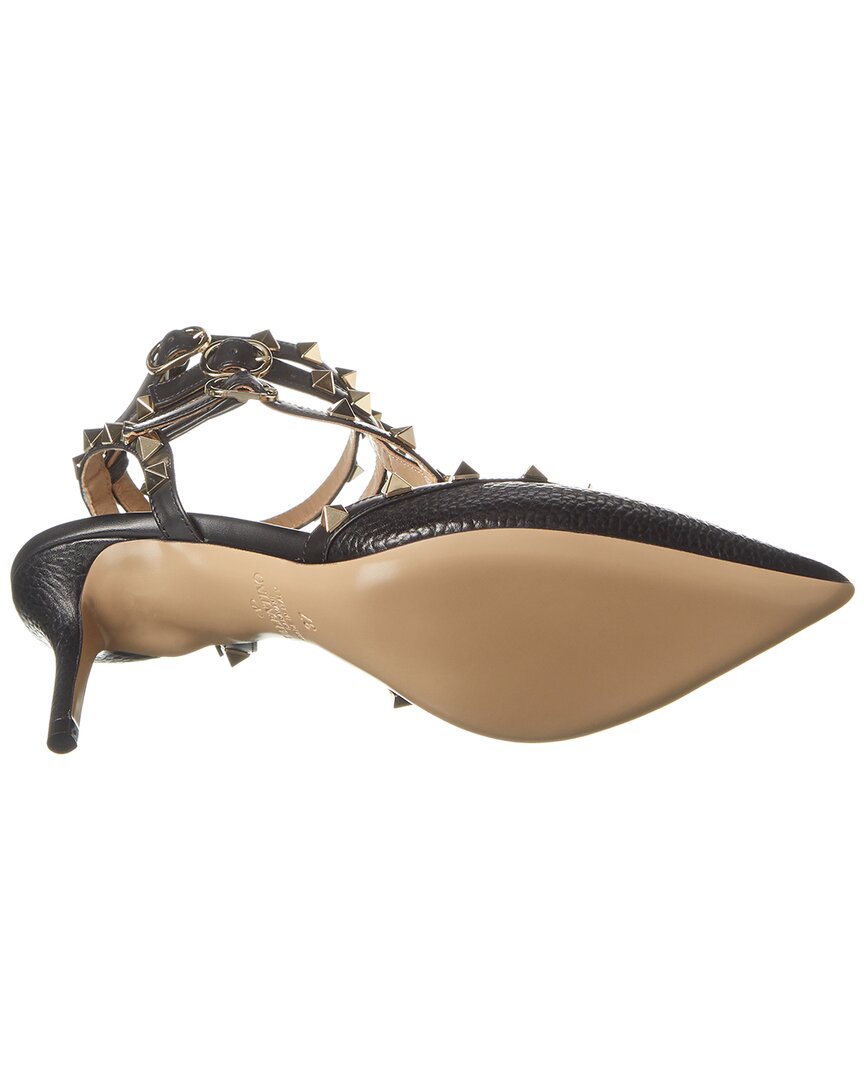 Valentino Rockstud Caged 65 Grainy Leather Ankle Strap Pump – Bluefly