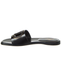 Valentino Vlogo Cutout Leather Sandals