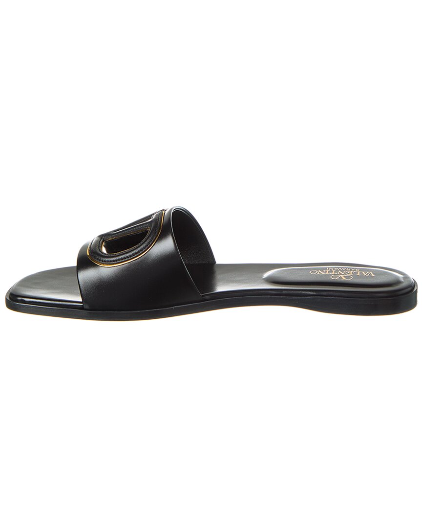 Valentino Vlogo Cutout Leather Sandals