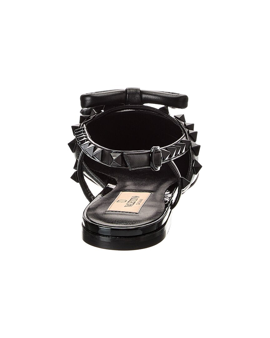 Valentino Rockstud Patent Slingback Flat