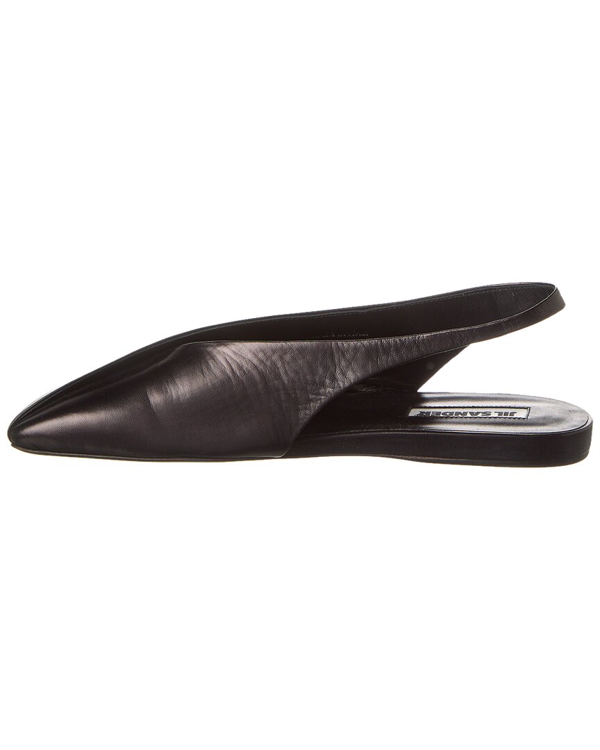 Jil Sander Leather Slingback Ballerina Flat