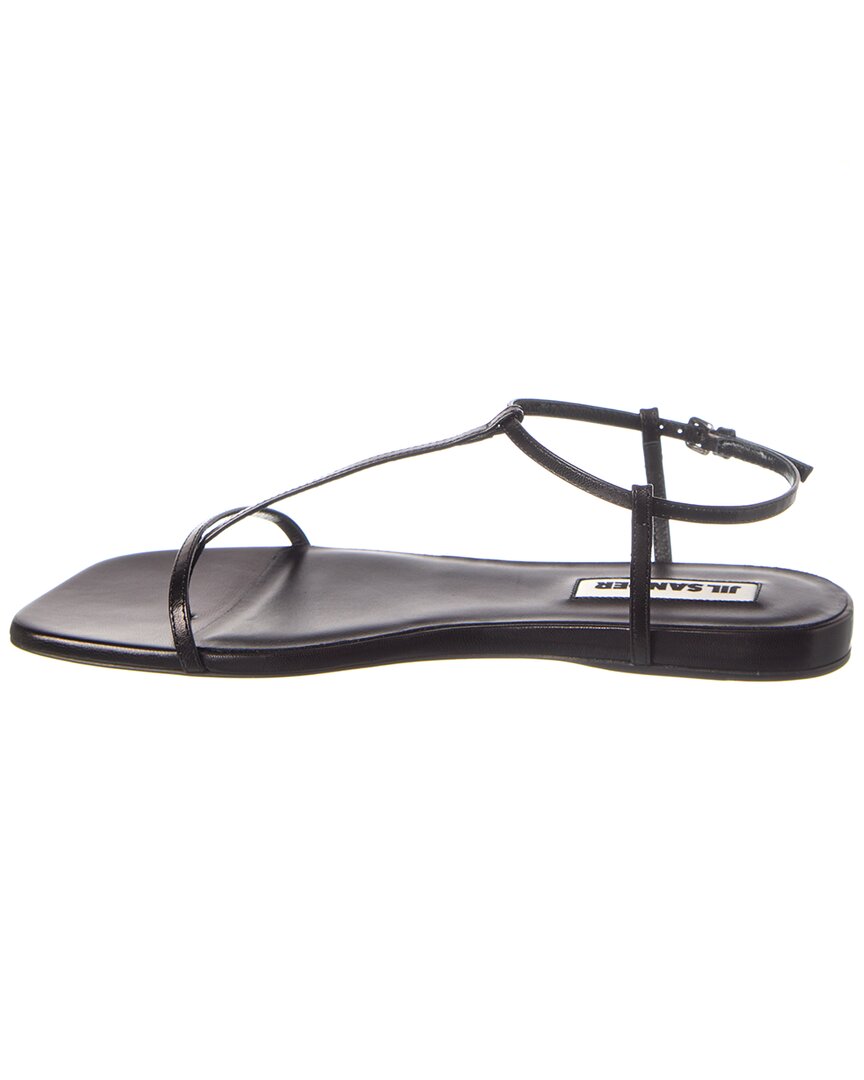 Jil Sander Logo Leather Sandal