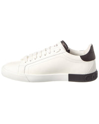 Dolce & Gabbana Logo Patch Leather Sneaker
