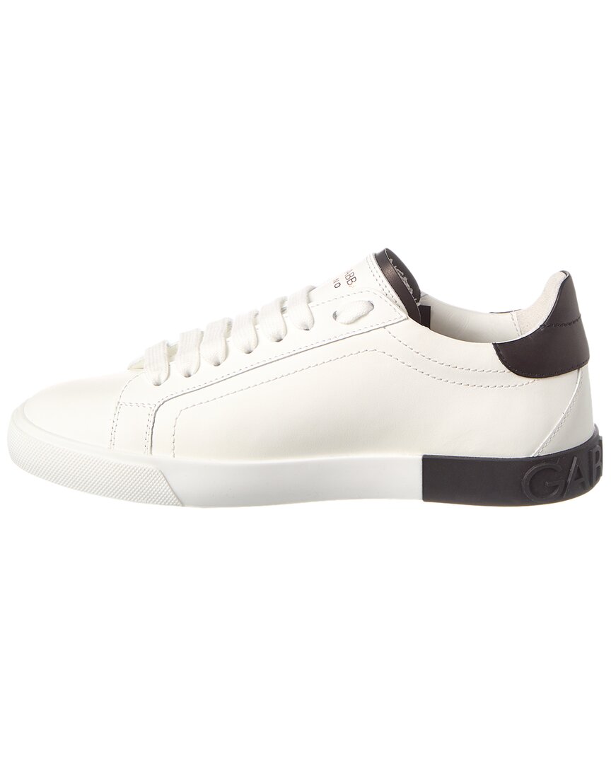 Dolce & Gabbana Logo Patch Leather Sneaker