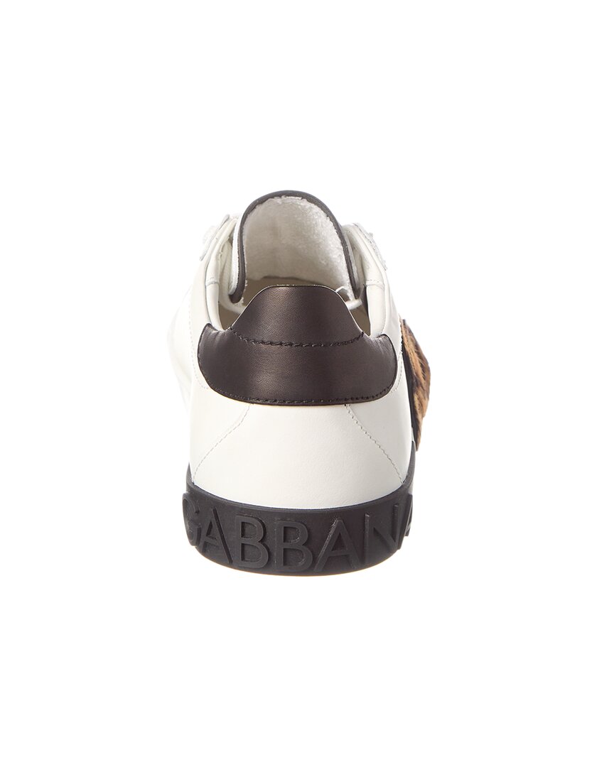 Dolce & Gabbana Logo Patch Leather Sneaker
