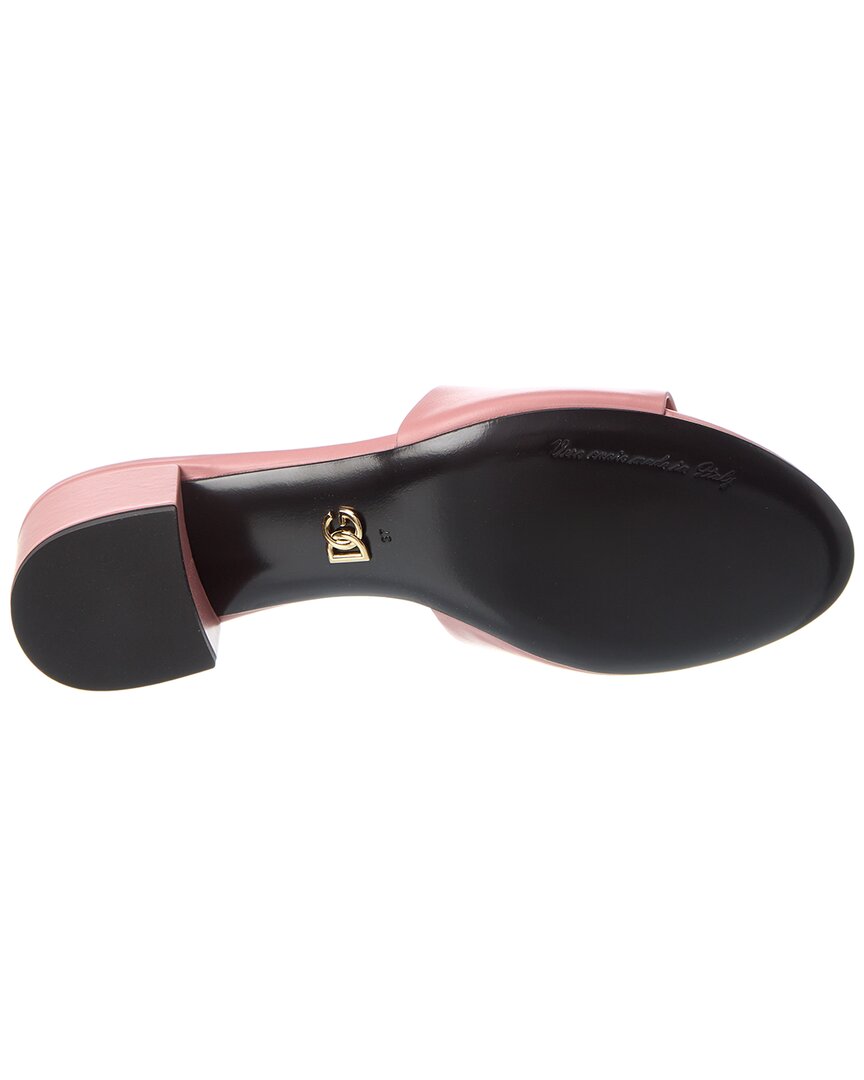 Dolce & Gabbana Dolce & Gabbana Dg Logo Leather Mule