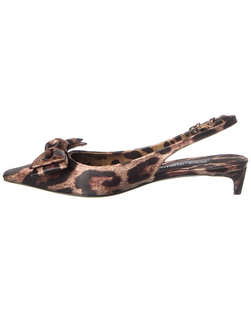 Dolce & Gabbana Dg Logo Satin Slingback Pump