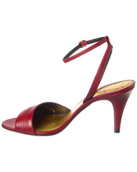 Valentino Ladycrush 90 Leather Sandal, 36, Red