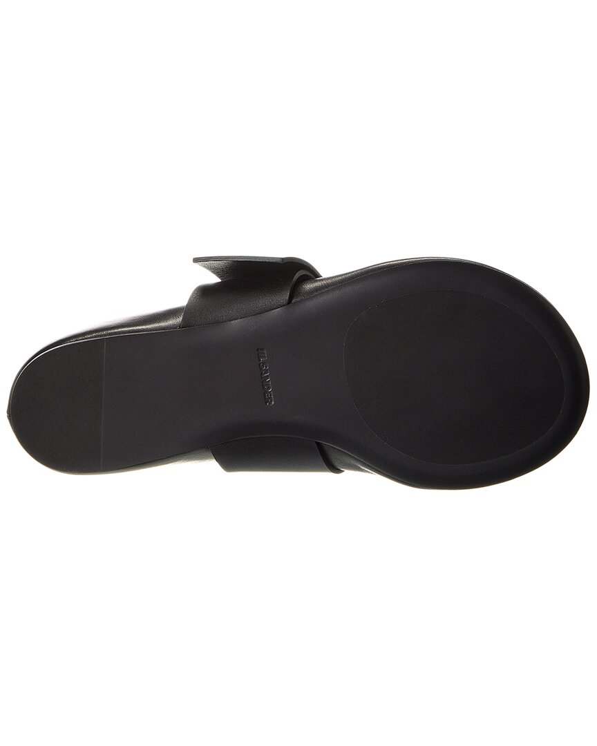 Jil Sander Cannolo Buckle Strap Leather Flat