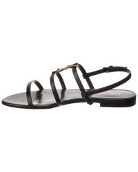 Saint Laurent New Cassandra Leather Sandal