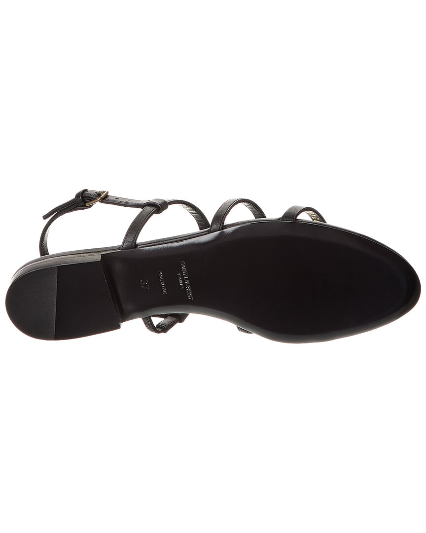 Saint Laurent New Cassandra Leather Sandal