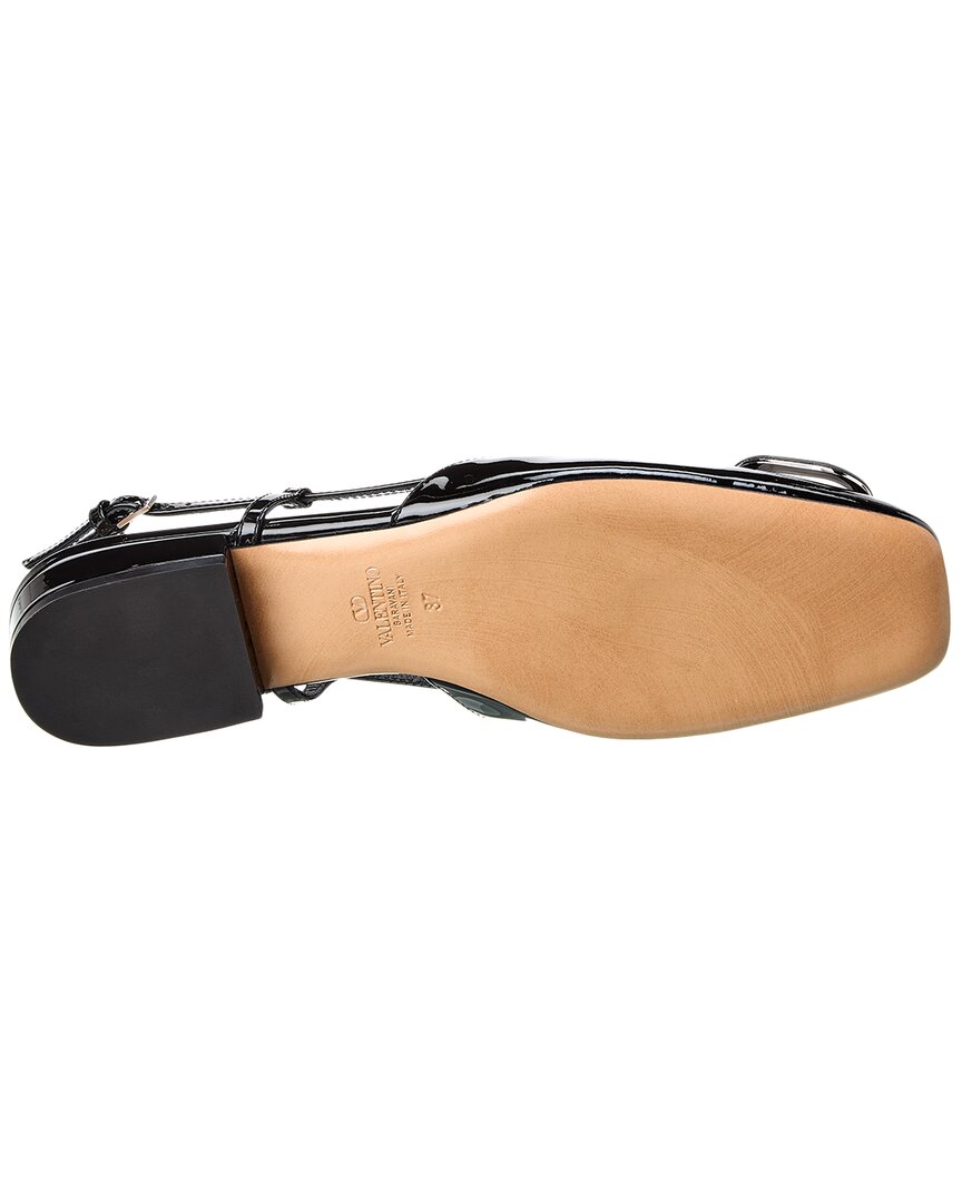 Valentino Vlogo Patent Slingback Flat